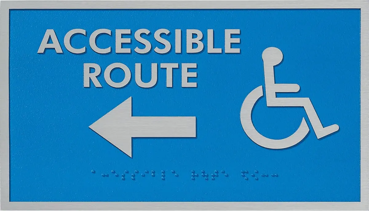 Gemini ADA accessible sign with ISA pictogram