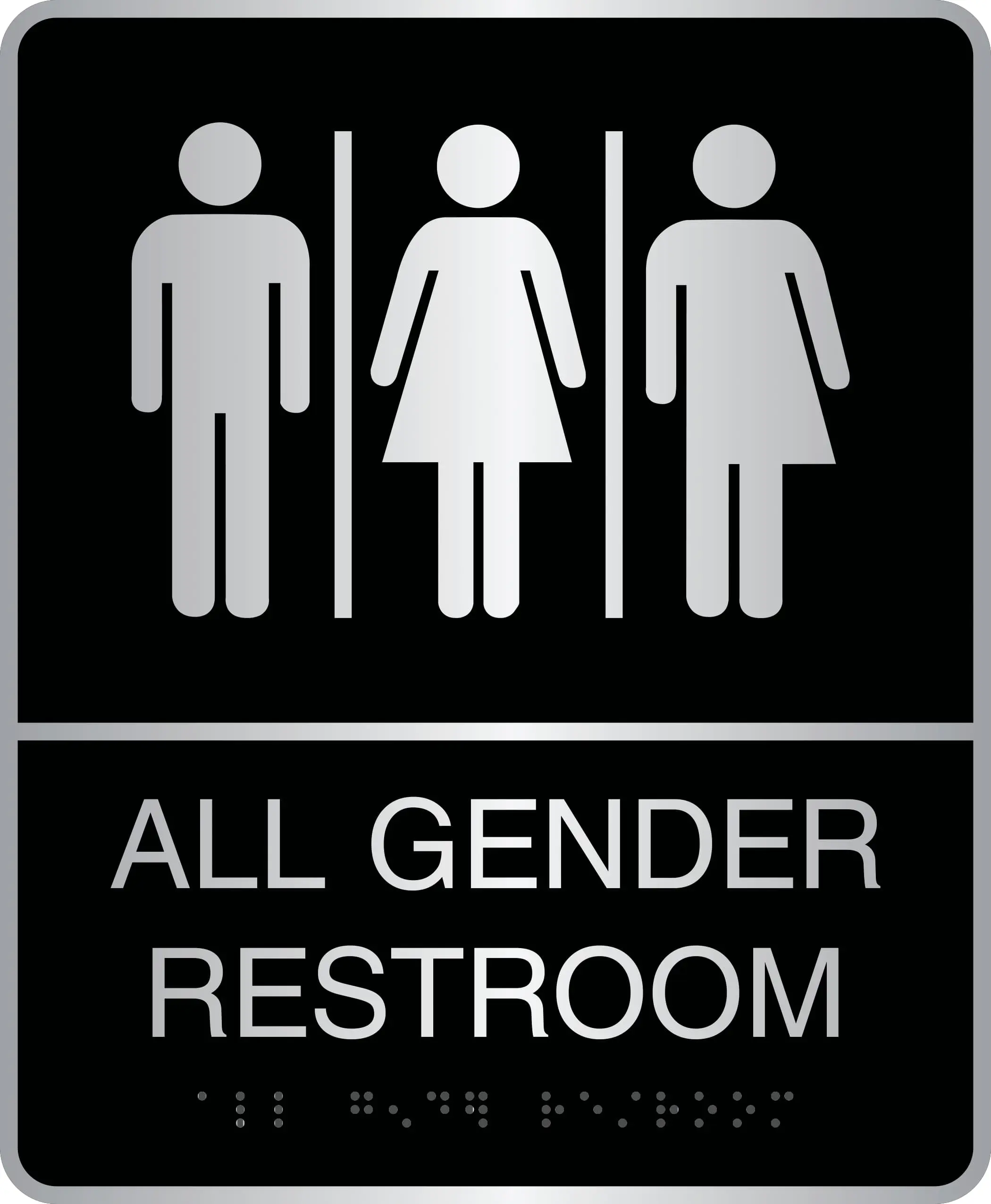 Gemini ADA all gender restroom sign