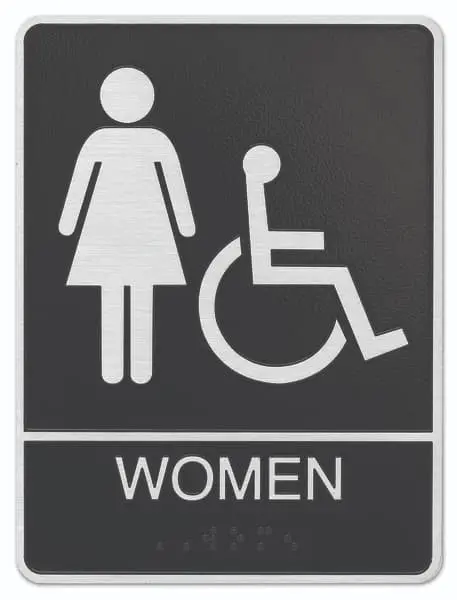 Gemini ADA Women's restroom sign