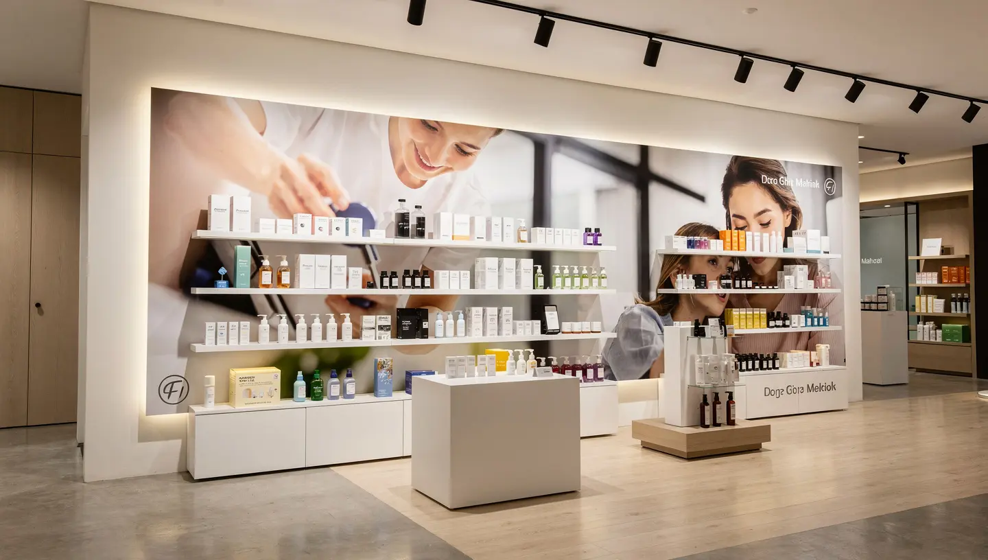 Adhesive vinyl wall graphics in a retail environment