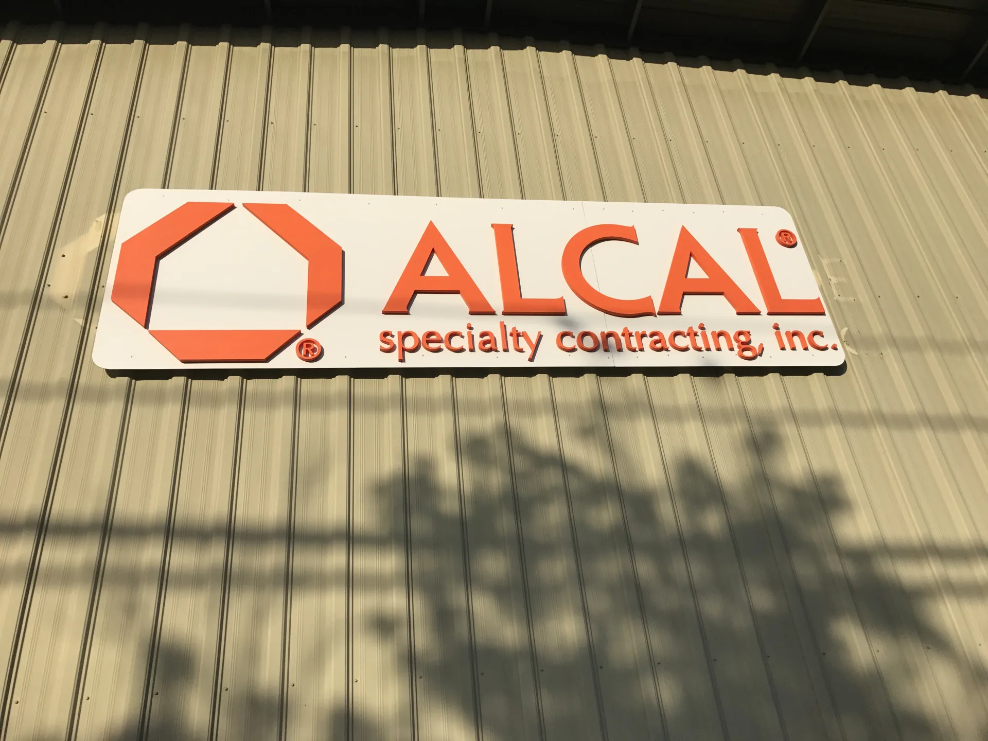 Dimensional letter building sign — Alcal Specialty Contracting — Clear Line Signs Bay Area