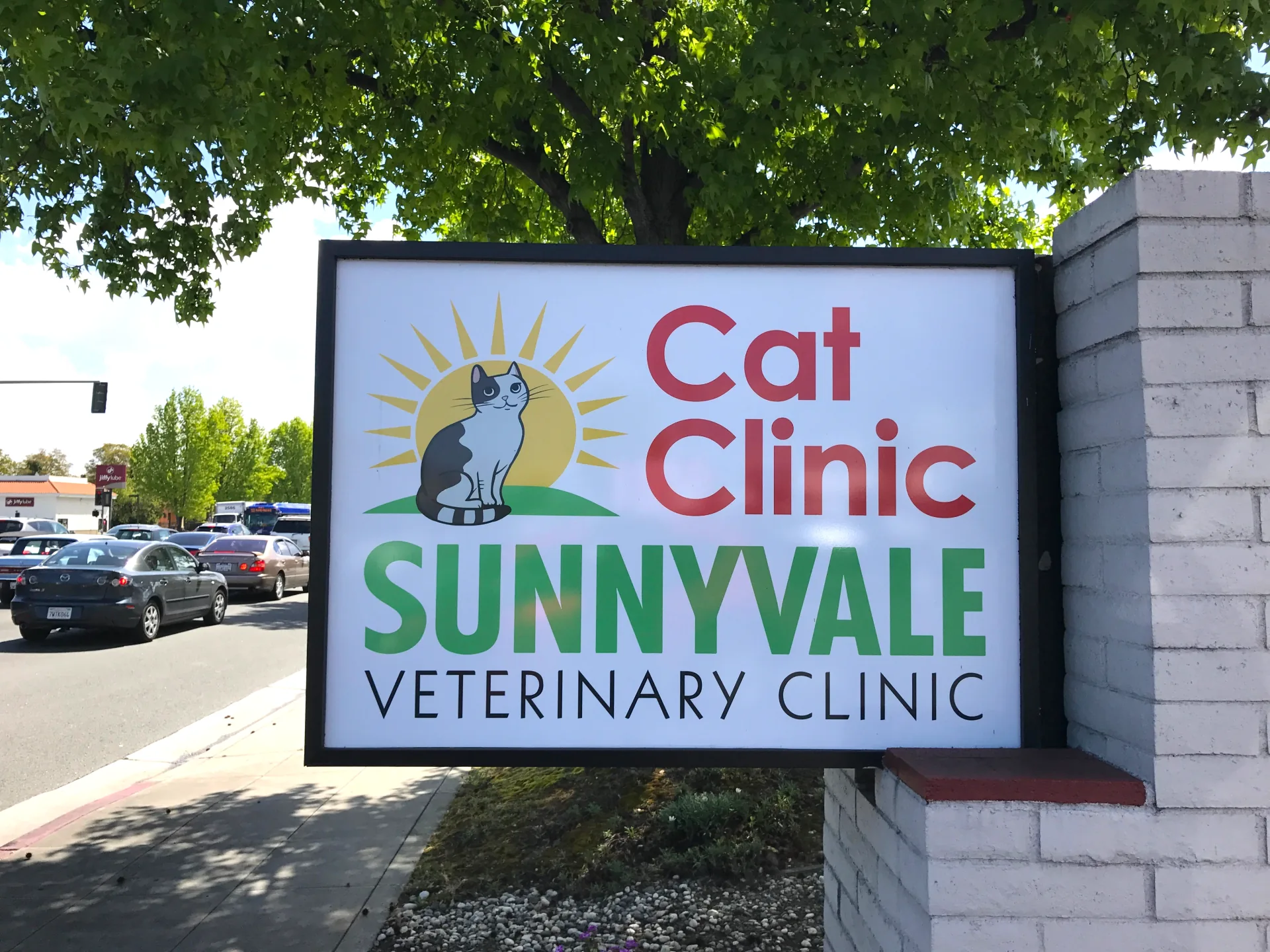 Outdoor cabinet sign — Sunnyvale Cat Clinic — Clear Line Signs Sunnyvale