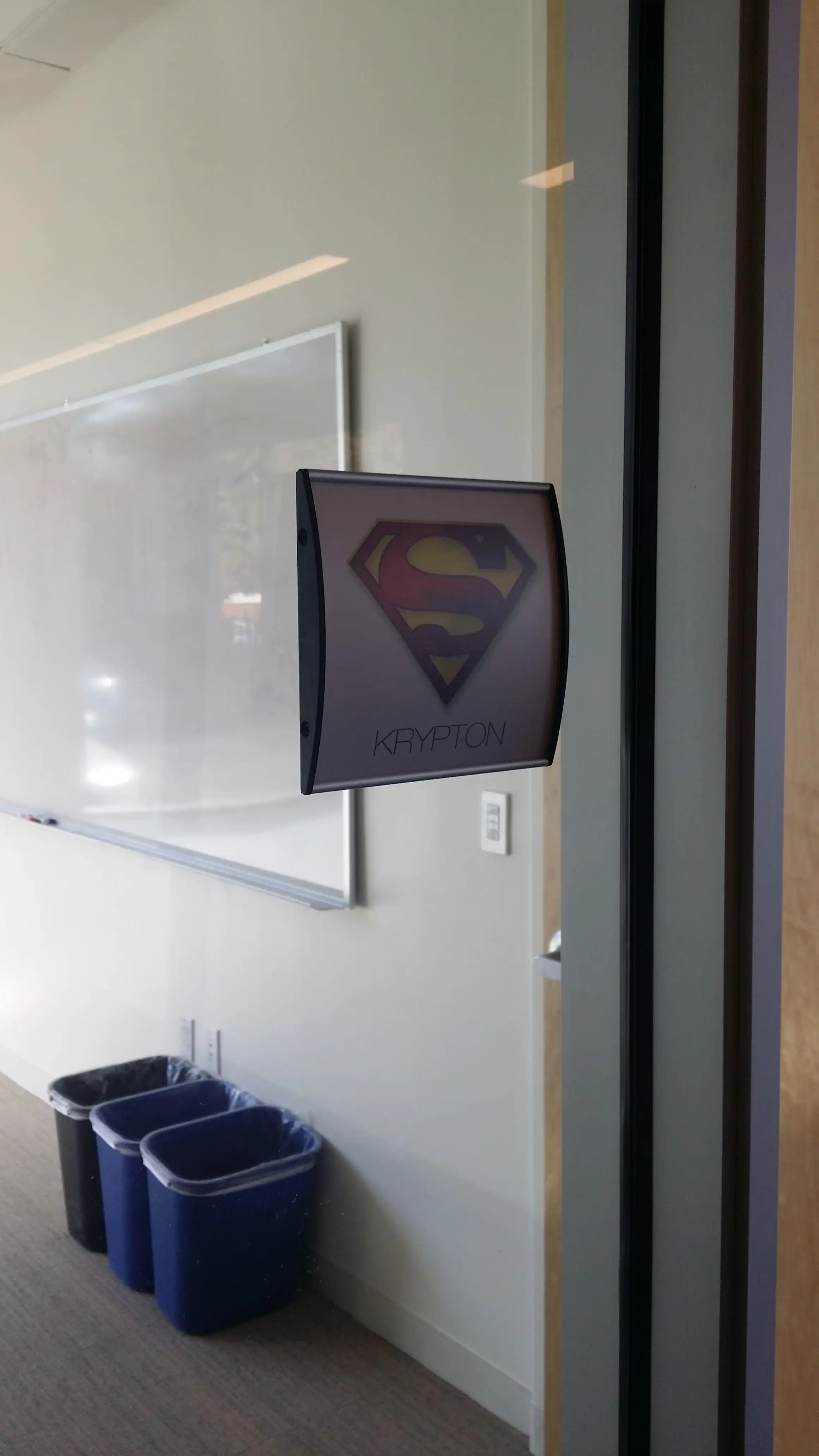 Cohere Technologies wayfinding frame system — interior office signage, San Jose