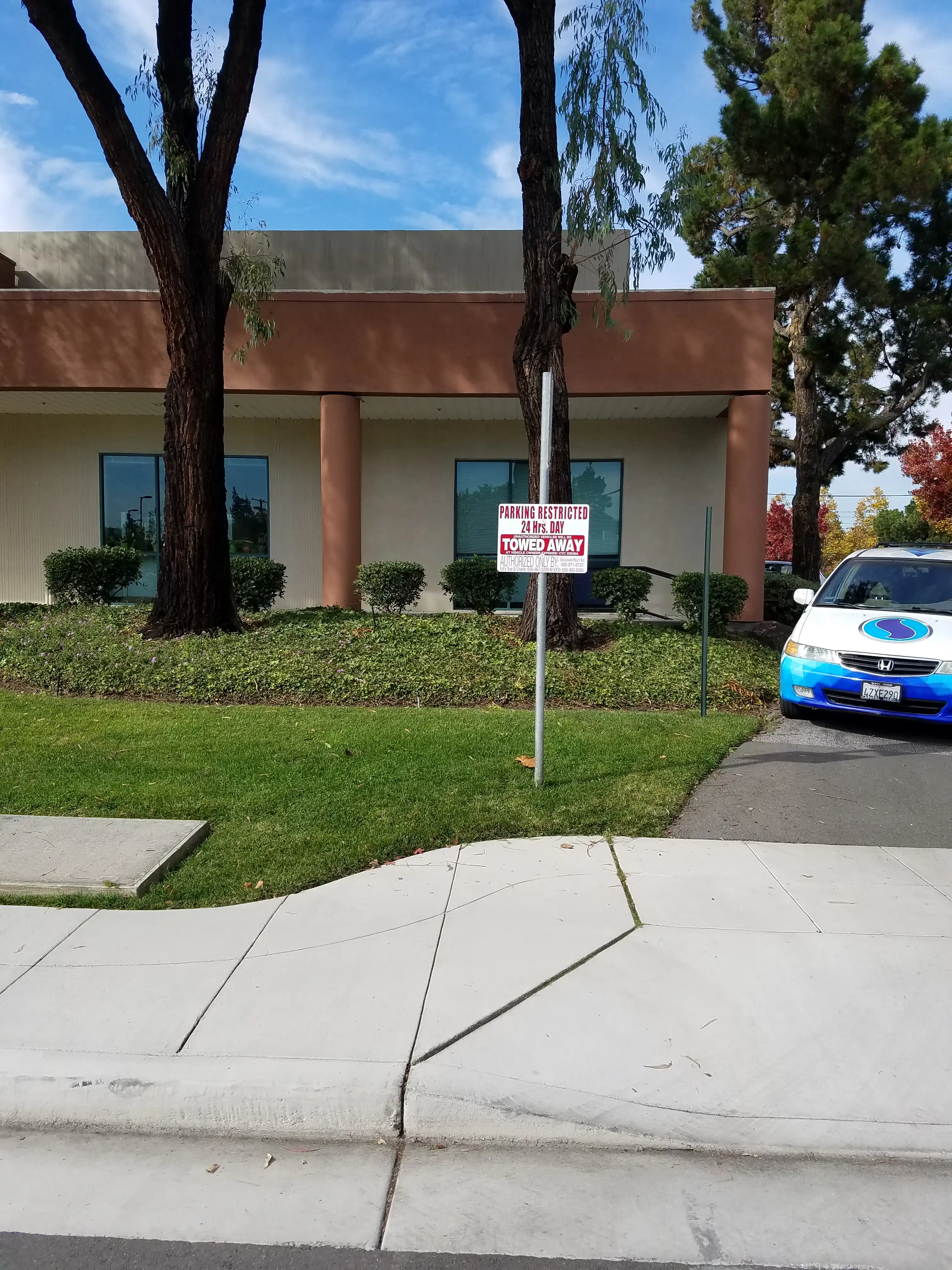 Guggenheim property directory post and panel sign — Mountain View commercial real estate