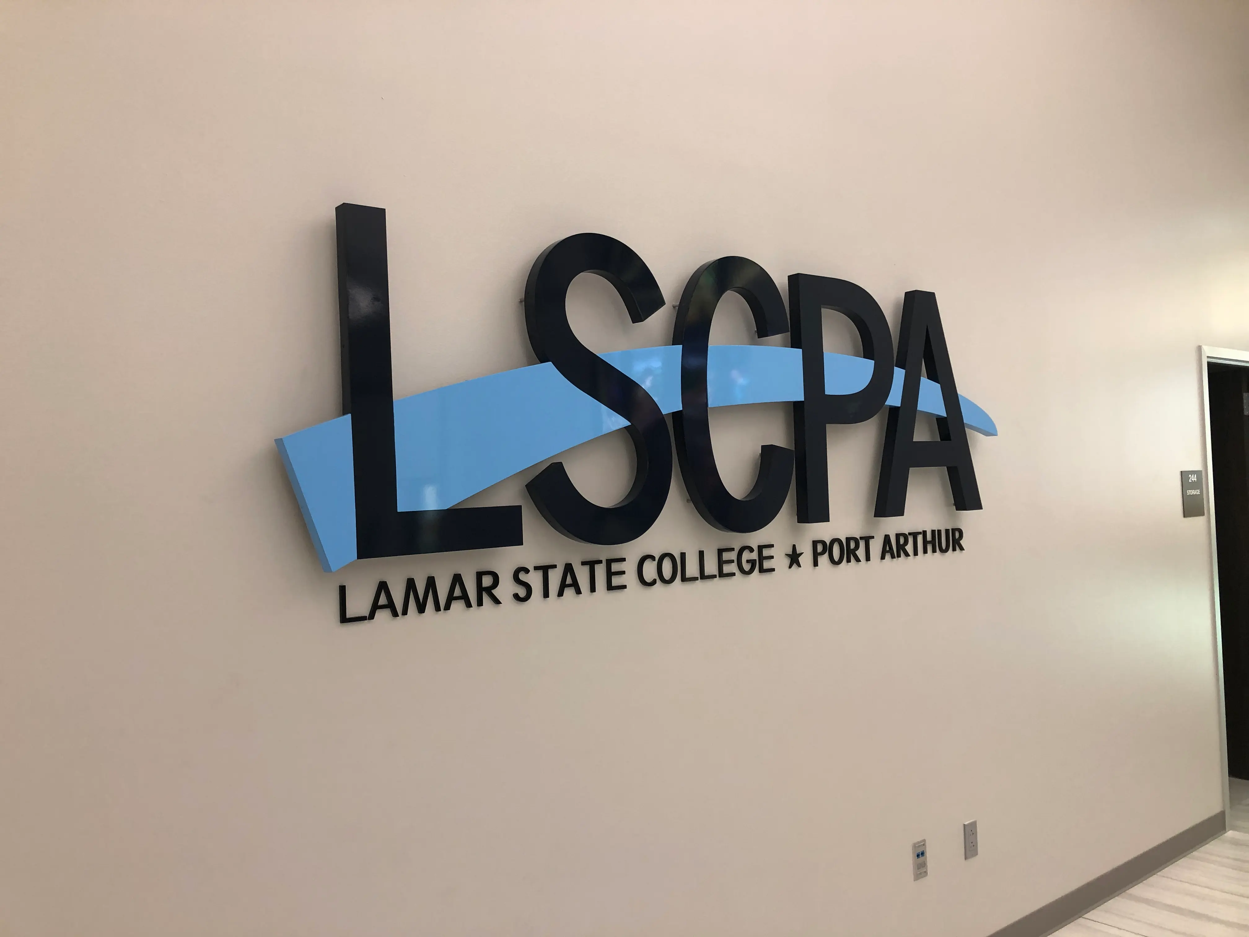 LSCPA acrylic lobby sign dimensional letters Silicon Valley