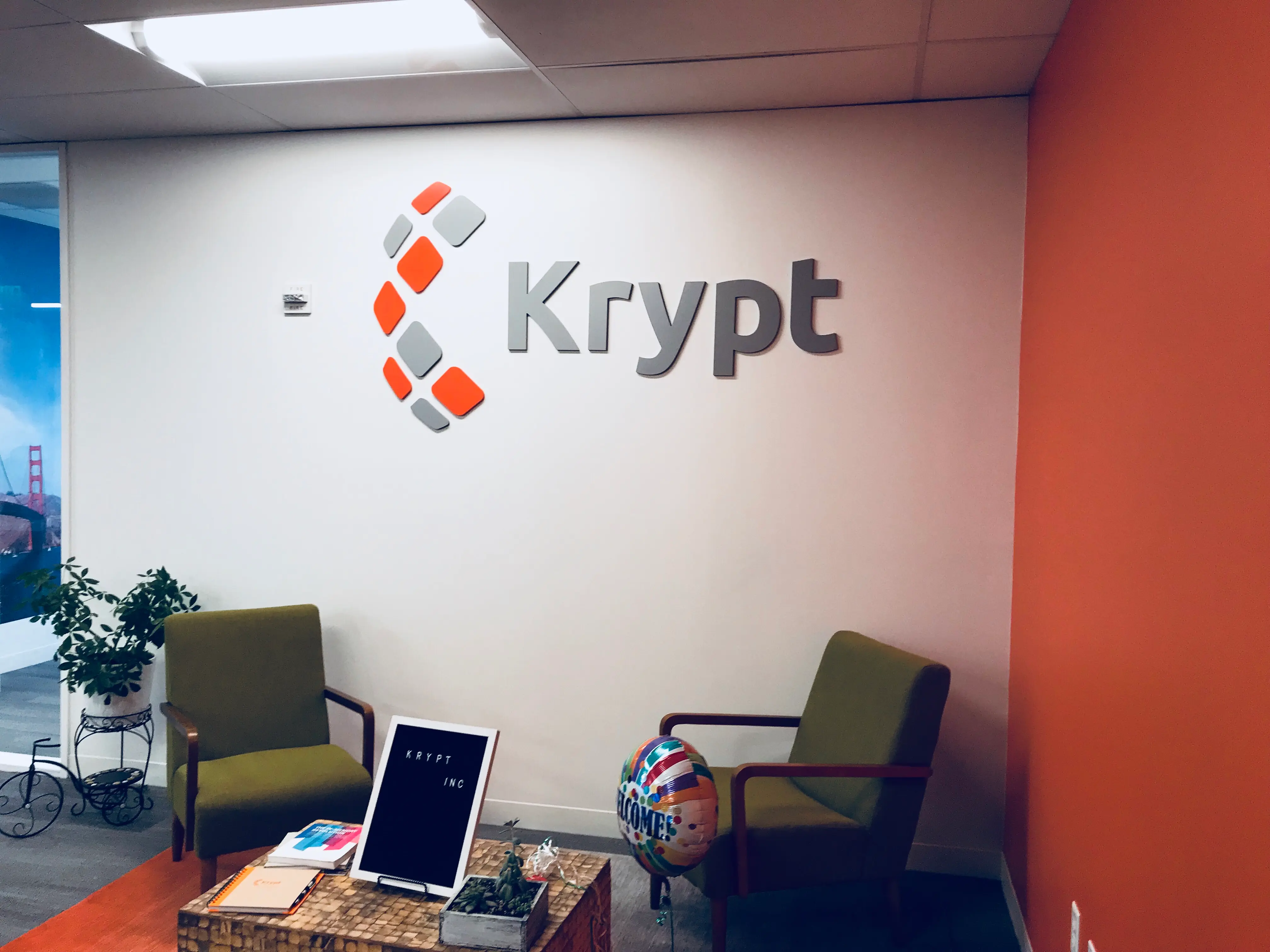3D lobby sign Krypt San Jose