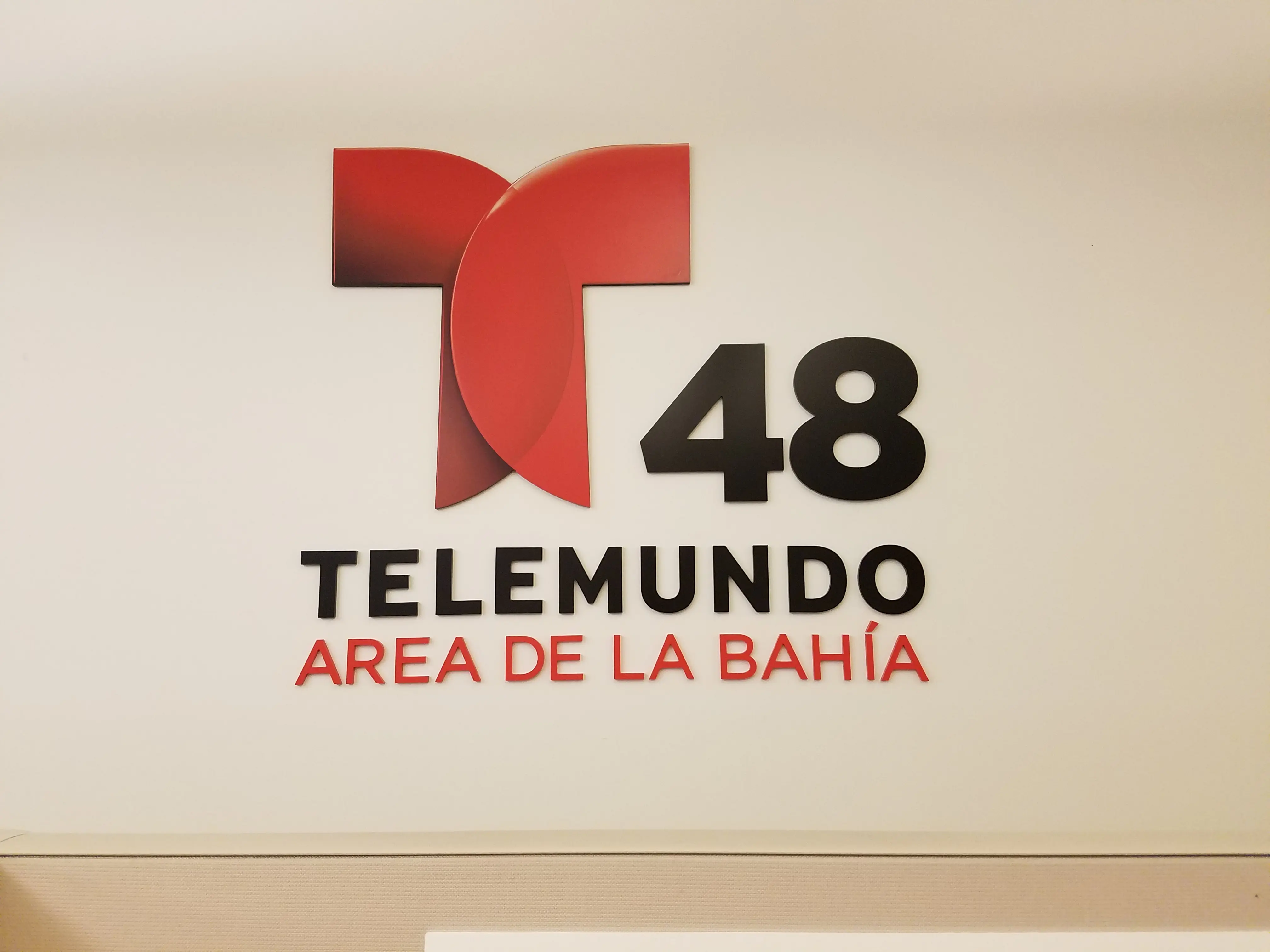 Telemundo 48 full color dimensional acrylic logo Bay Area