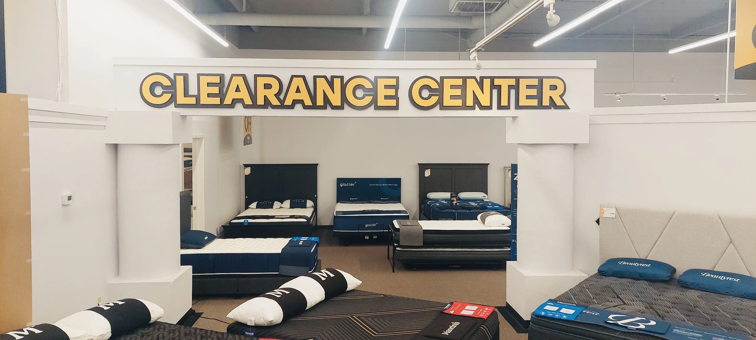 Mancini's Sleepworld Clearance Center two-layer Gatorboard dimensional letters San Jose — Clear Line Signs