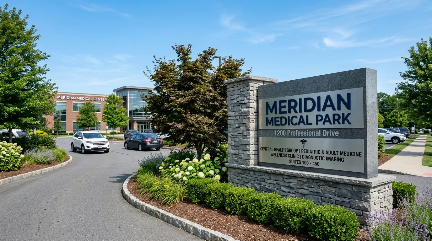 Medical campus monument sign Silicon Valley
