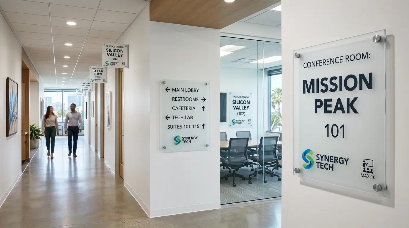 Branded office signage package San Jose