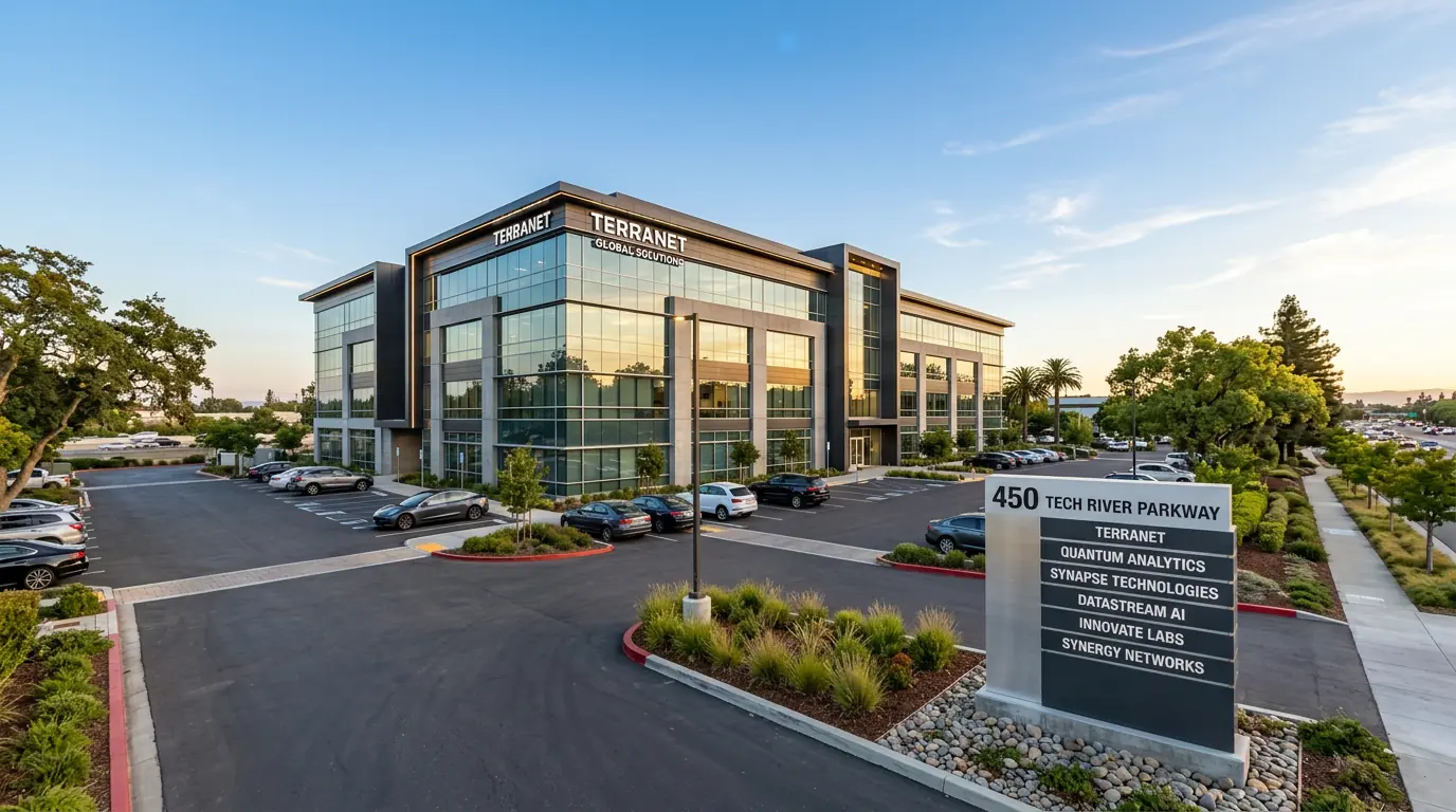 Office building signs San Jose — channel letters and monument sign for Silicon Valley office park
