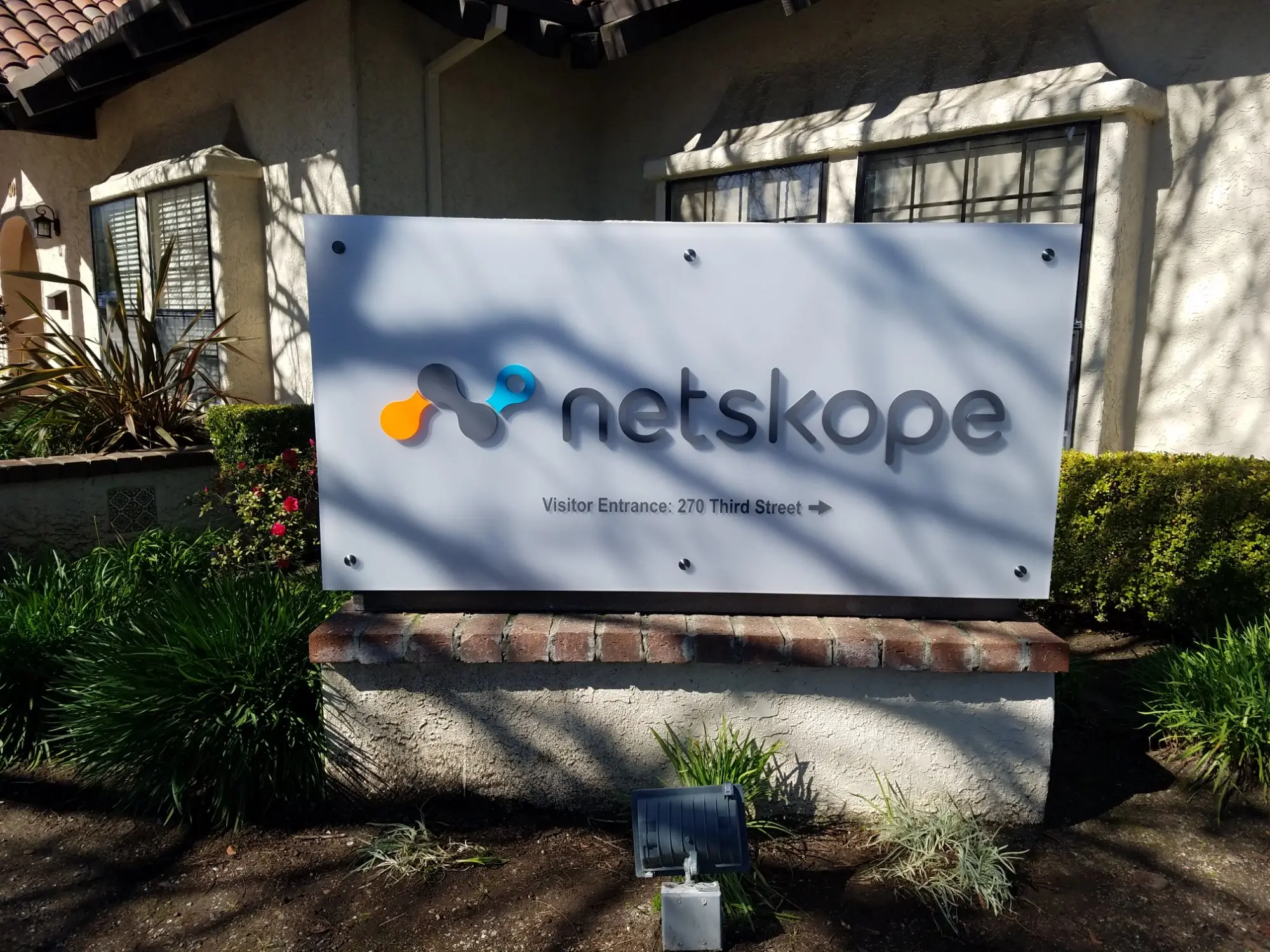 Netskope monument sign San Jose — Clear Line Signs