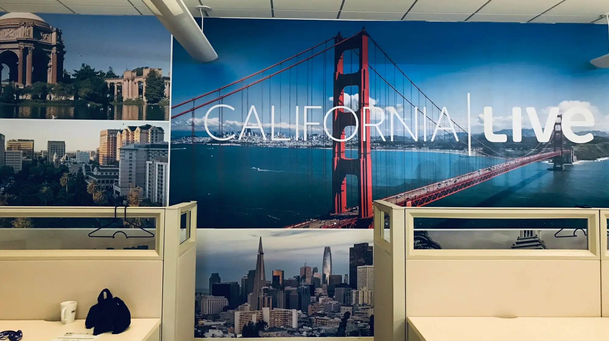 California Live wall mural NBC — Clear Line Signs