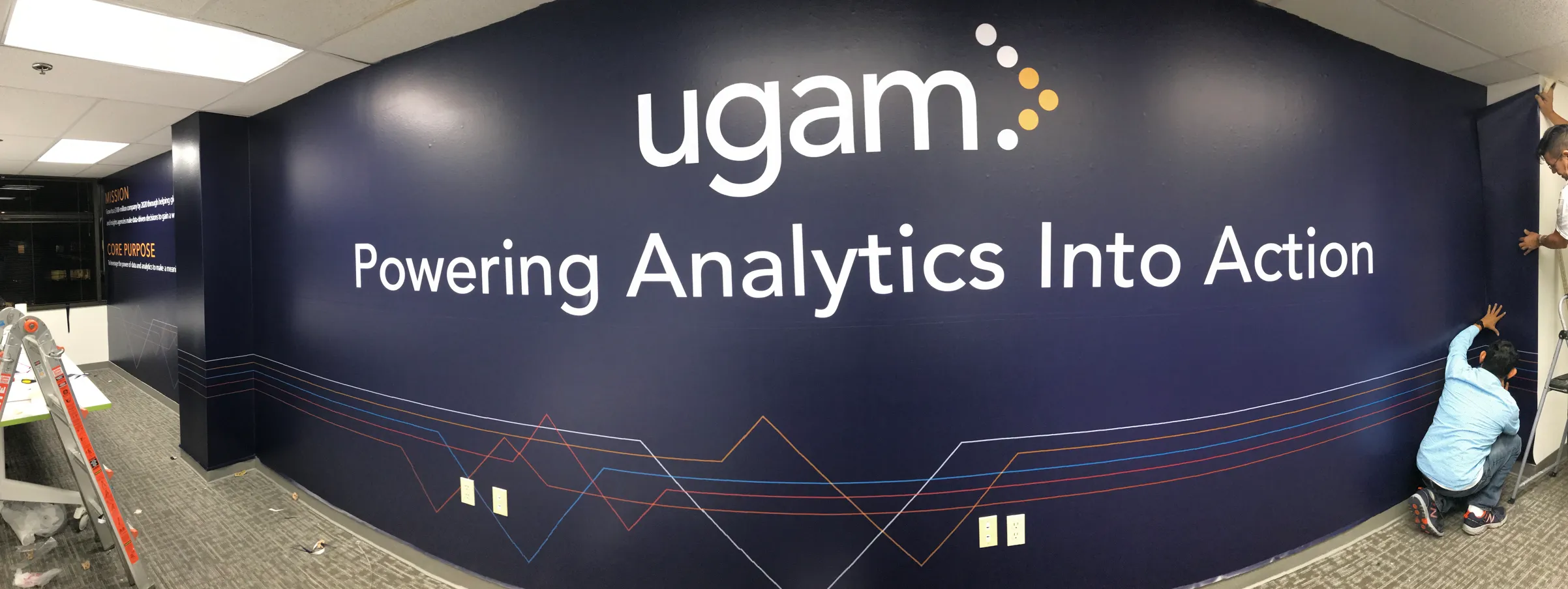 Ugam full wall vinyl wrap installation — Clear Line Signs Silicon Valley
