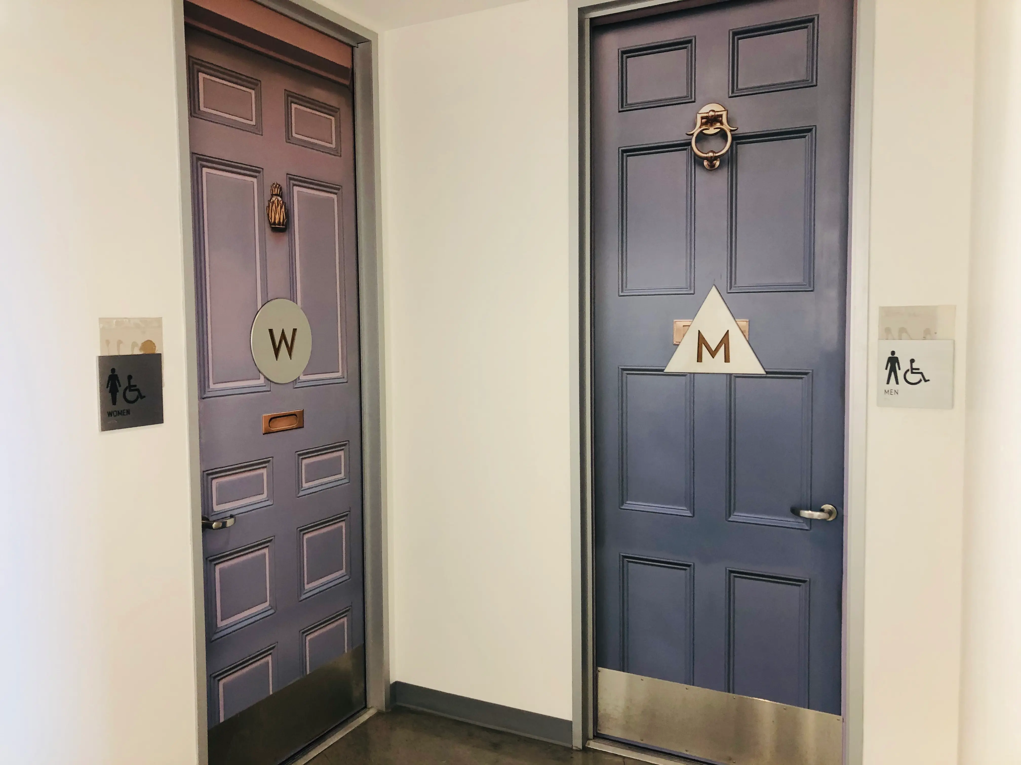 Two office door wraps medieval wooden door and red British townhouse side by side Ring Amazon