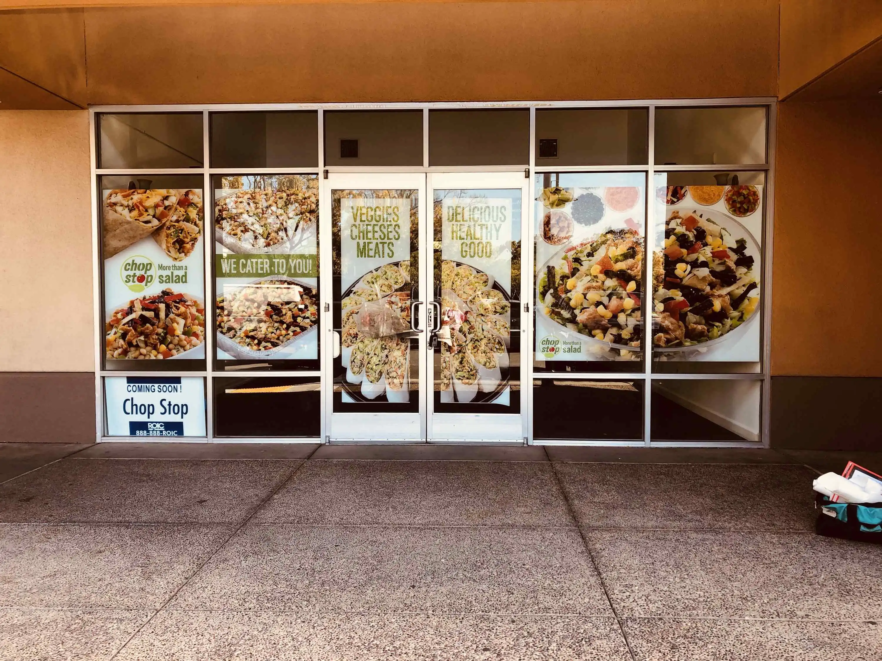 Chop Stop digital print vinyl window wrap San Jose — Clear Line Signs