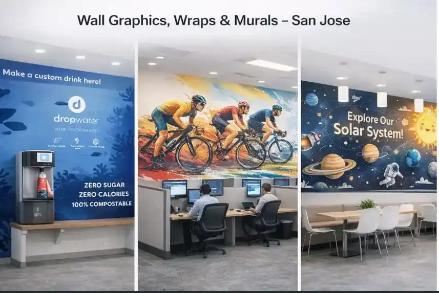 Vinyl wall wrap wall graphics murals San Jose Bay Area — Clear Line Signs