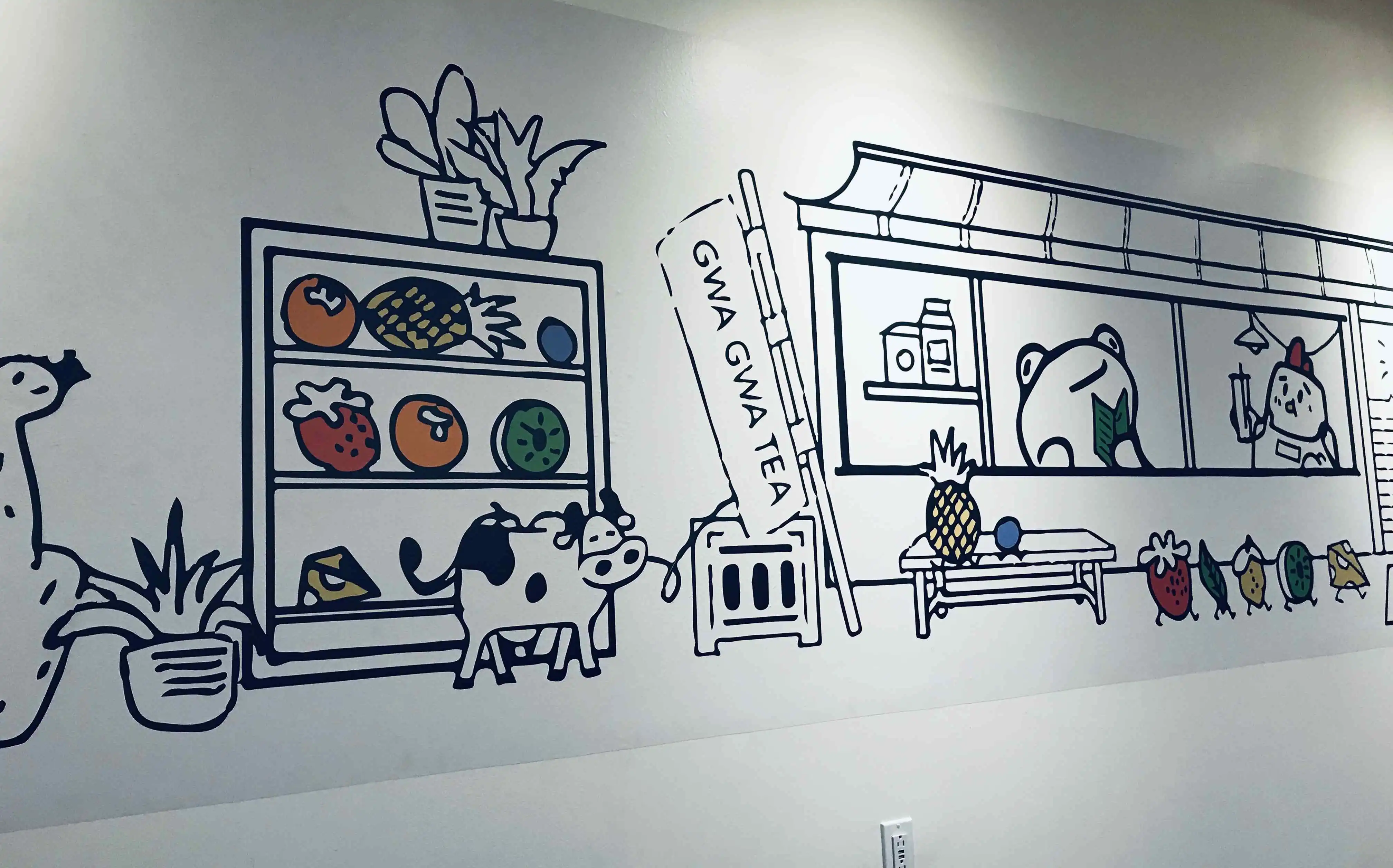 GWA GWA Tea large format fabric wall wrap Silicon Valley — Clear Line Signs