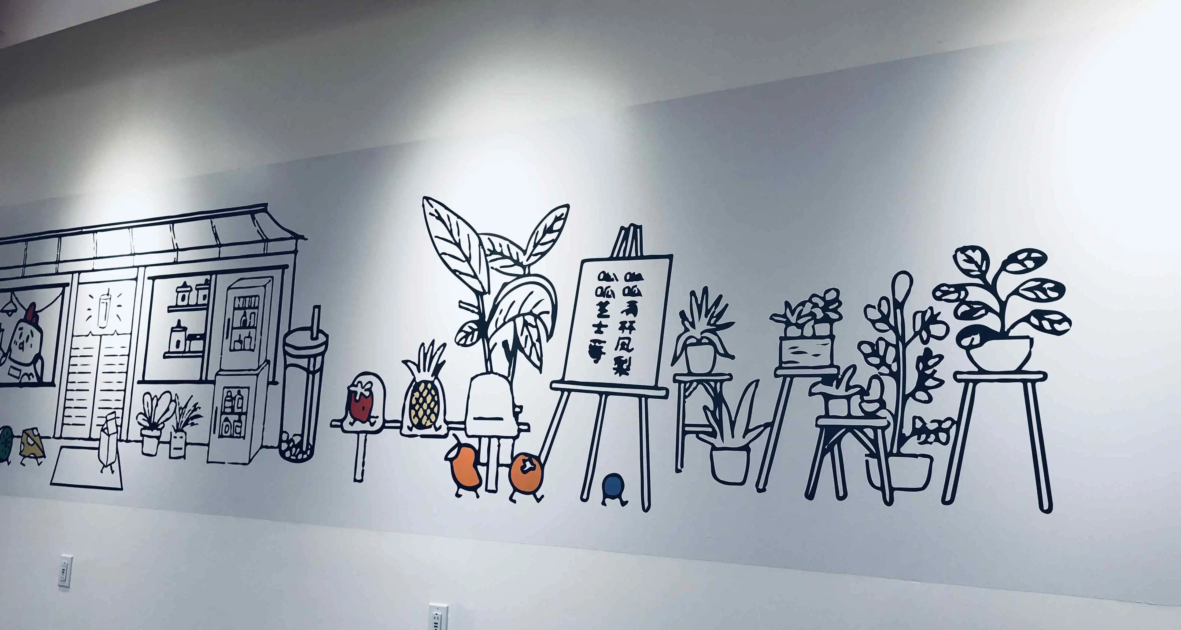 Vinyl wall wrap GWA GWA Tea cafe — Clear Line Signs