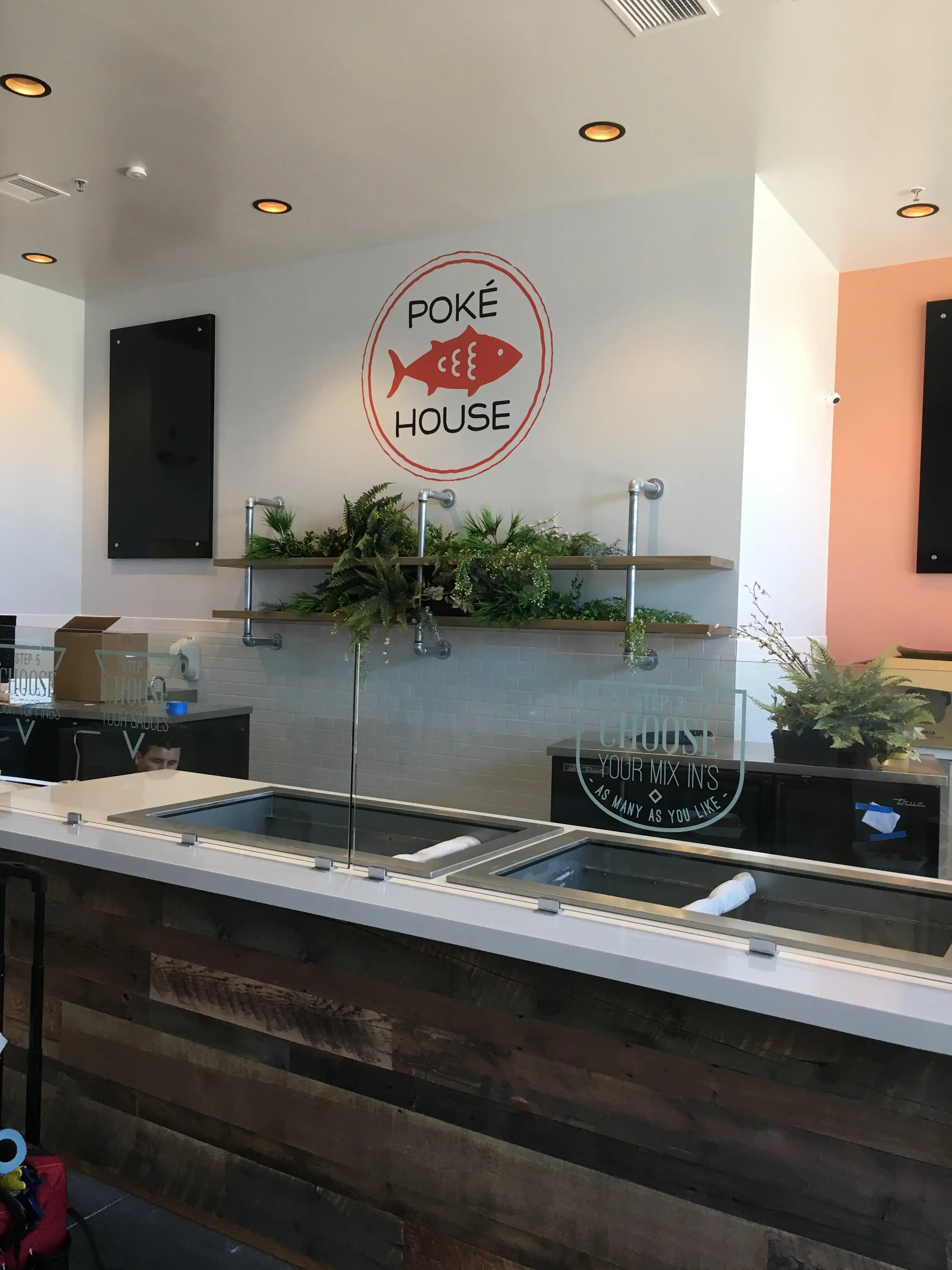 Wall decal Poke House restaurant San Jose — Clear Line Signs