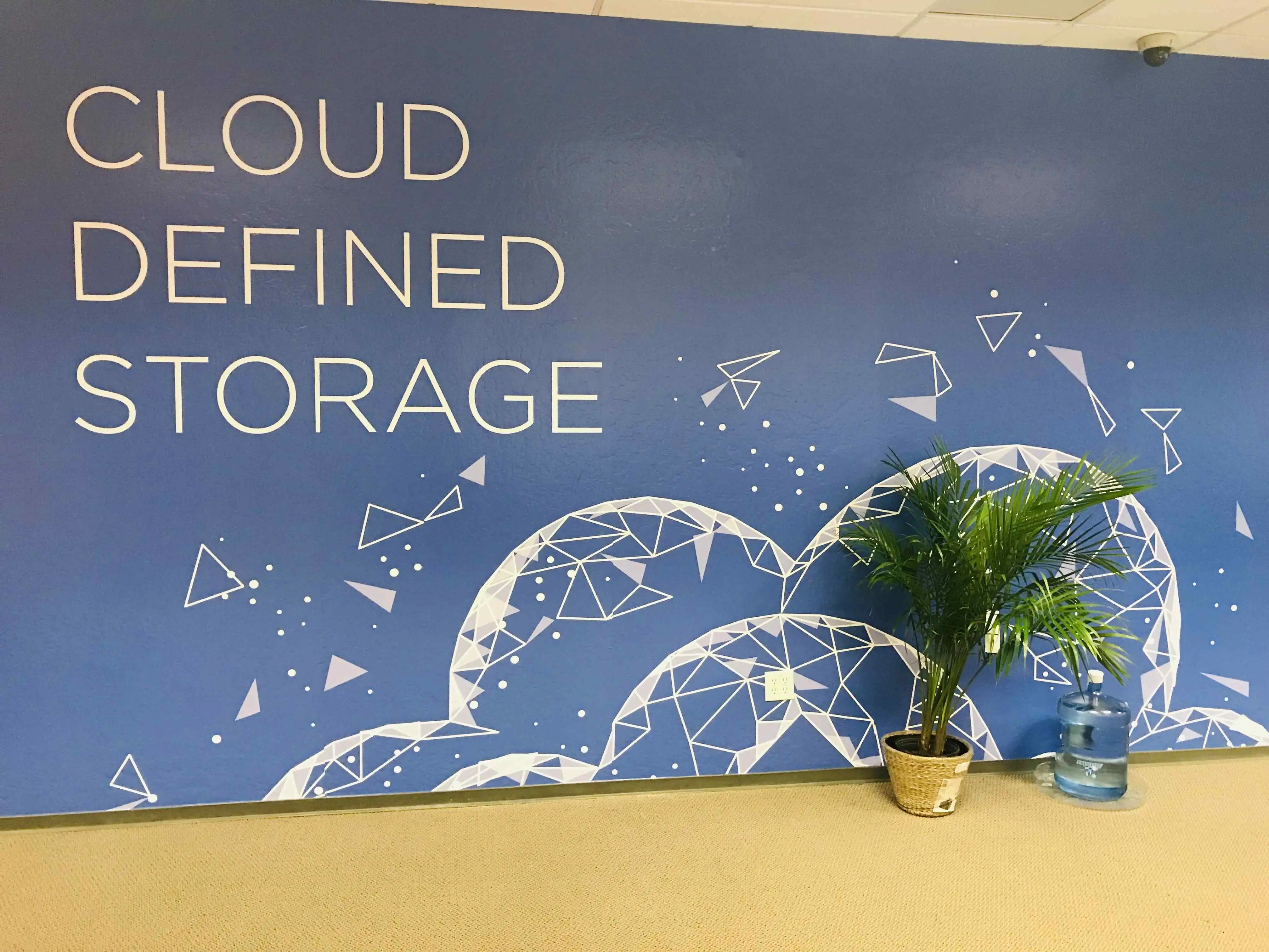 Nebulon cloud defined storage branded wall mural — Clear Line Signs Silicon Valley