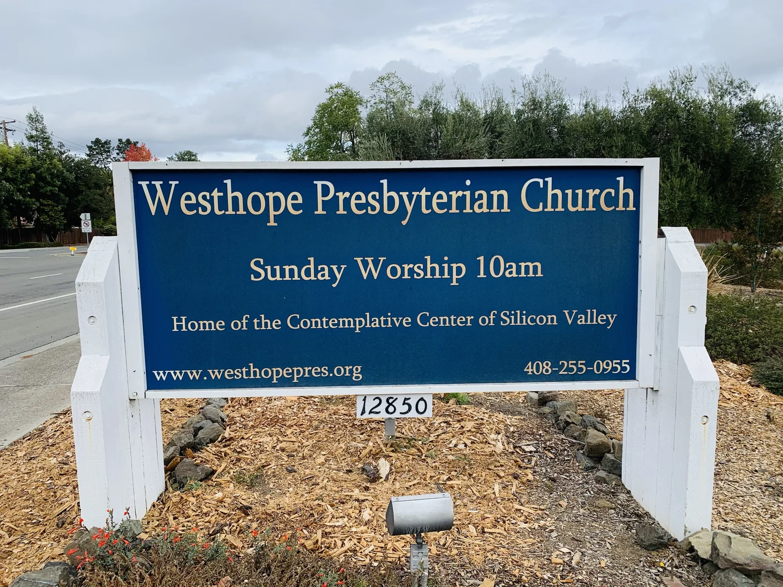 Westhope Presbyterian Church MDO monument sign San Jose Silicon Valley