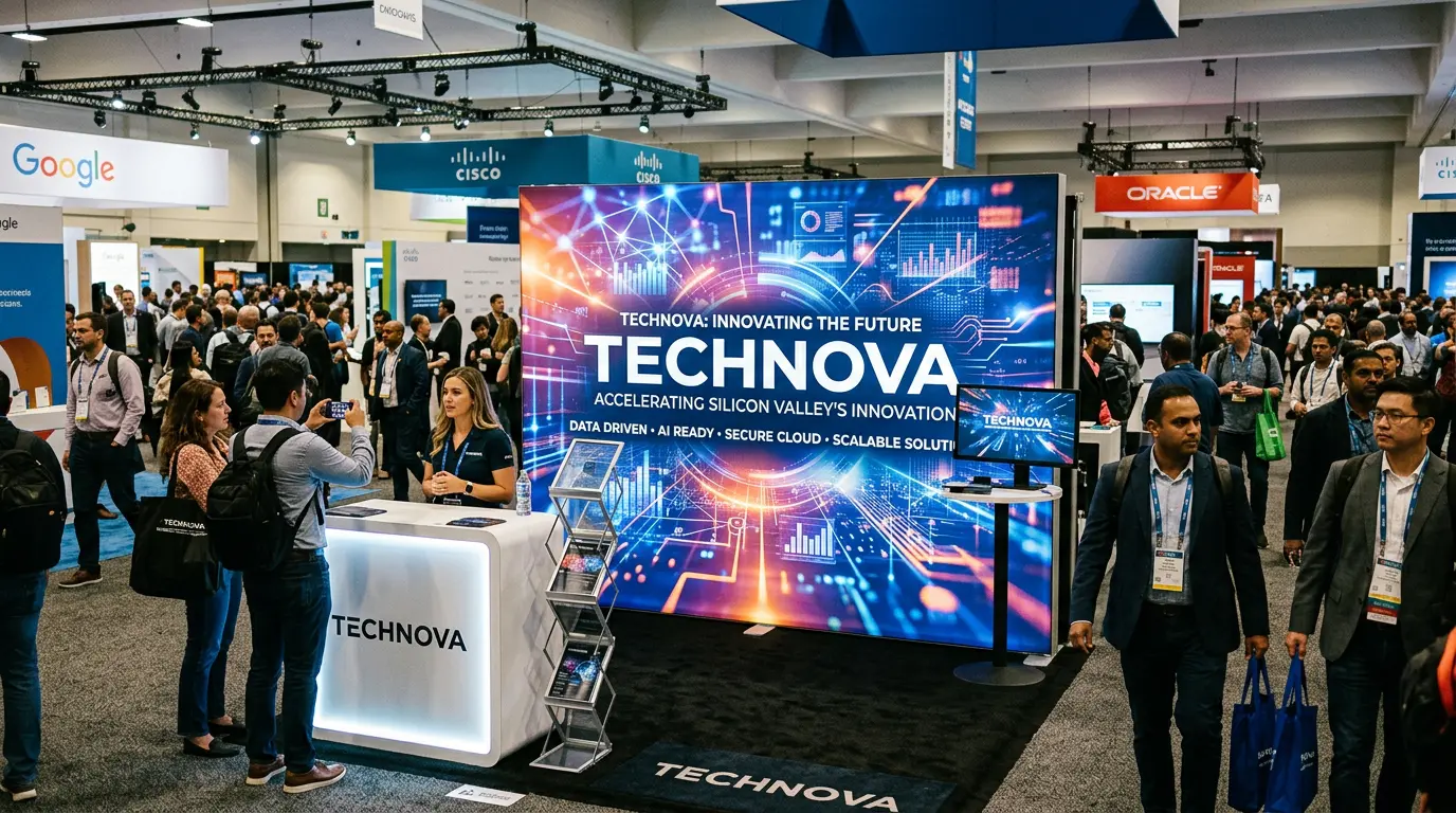 10ft backlit SEG popup display trade show Silicon Valley