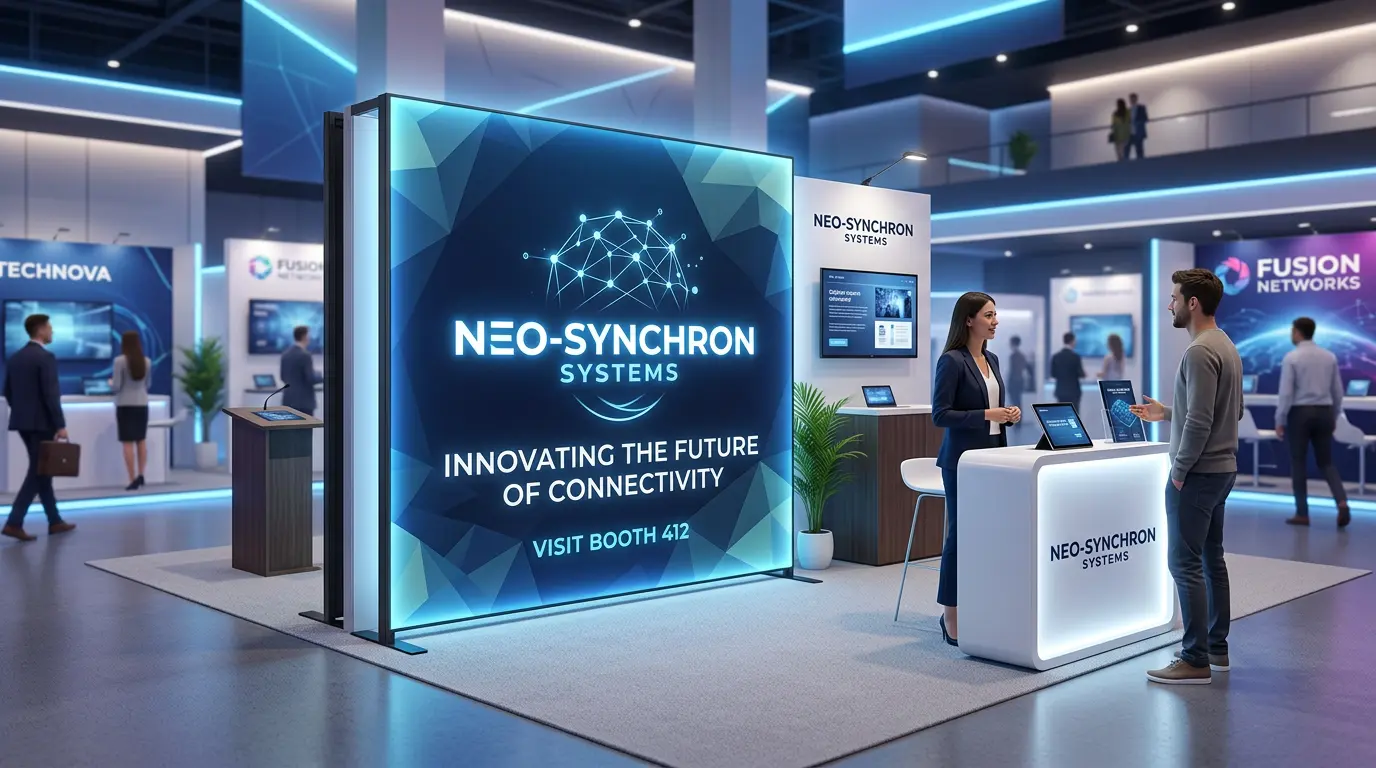 8ft backlit SEG popup display trade show