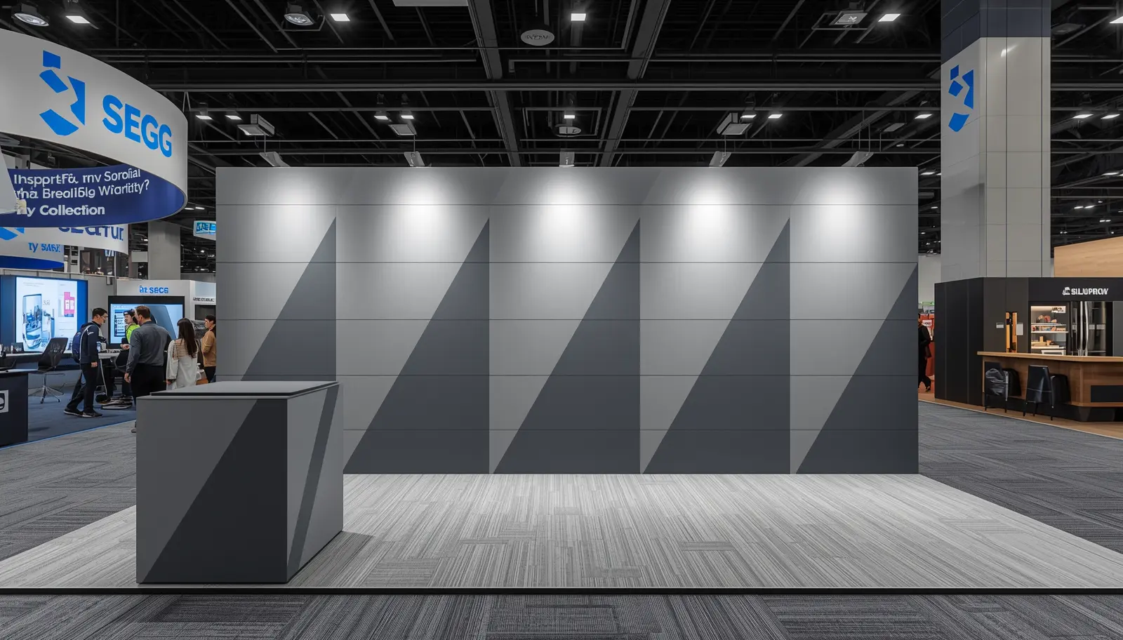 20ft non-lit SEG display trade show 10x20 booth