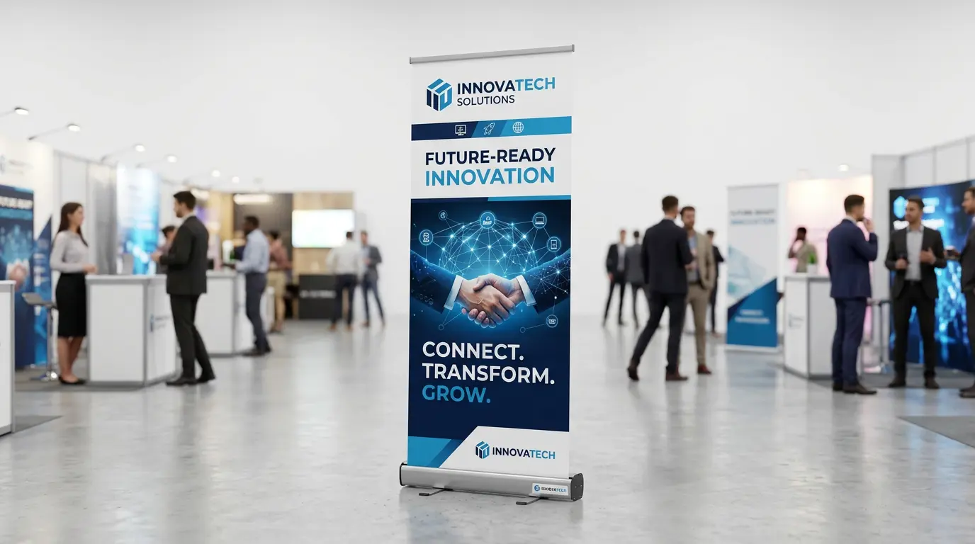 Standard retractable banner stand trade show San Jose
