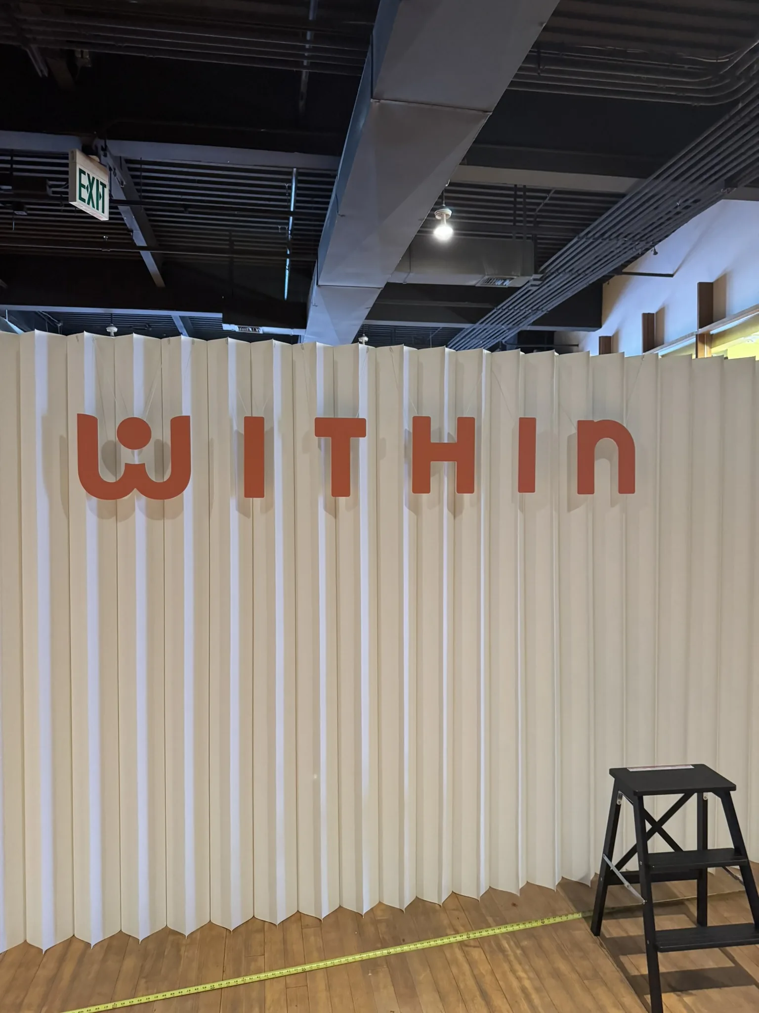 Dimensional letter accent wall — Within — Clear Line Signs Palo Alto